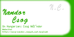 nandor csog business card